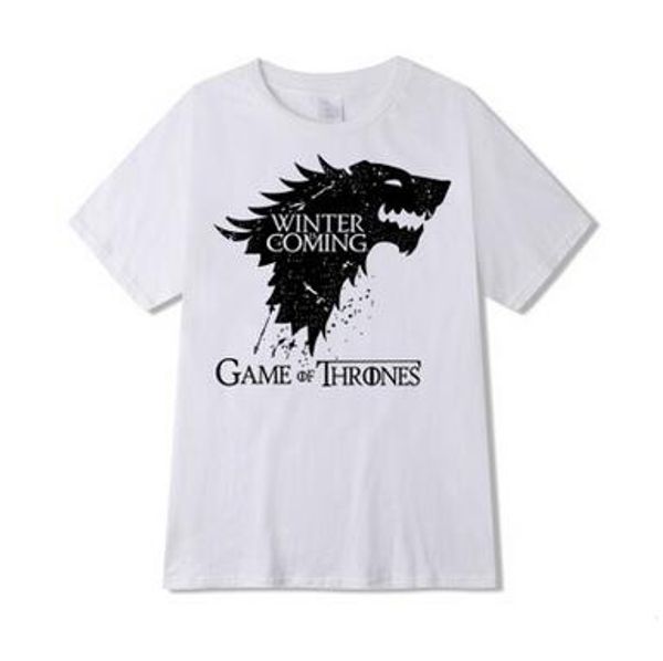 

T Shirt Wolf Printed T Shirts Camisa Masculina Game of Thrones Shirt Winter Coming Men's Tshirts A Song of Ice and Fire Tshirts