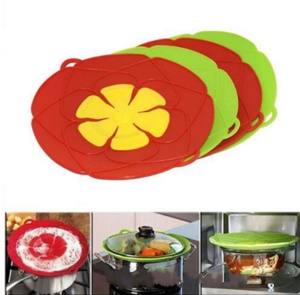

Flower cookware part ilicone boil over pill lid topper afe for pot pan cover cooking tool kitchen tool