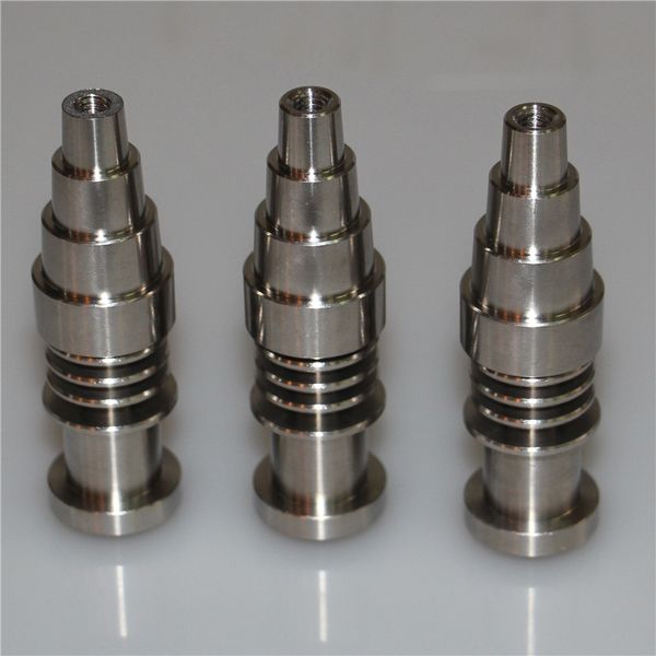 Utensili manuali 6 in 1 Chiodo in titanio GR2 Domeless per bobina riscaldante da 16 mm per giunto maschio femmina 14 mm 18 mm piattaforma petrolifera Bong in vetro Water Piper