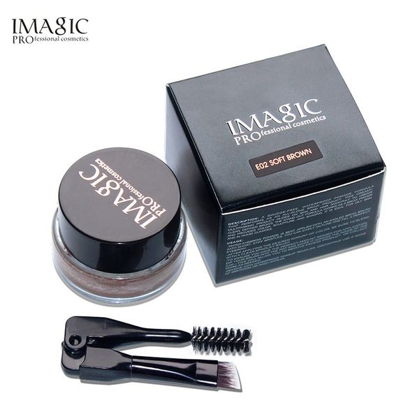 12pcs / lot IMAGIC New Arrivals Professional sobrancelha Gel 6 Cores alta Brow Tint Maquiagem Ferramentas sobrancelha Brown Eyebrow Gel com escova Brow