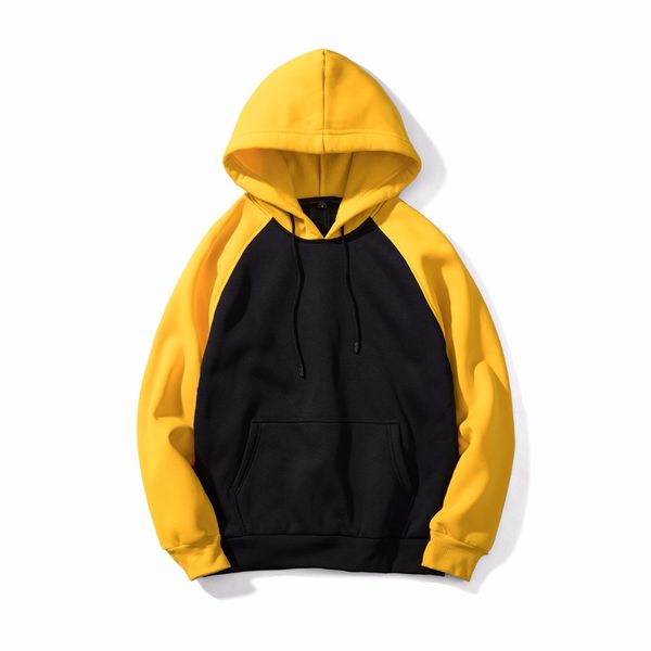

men loose pullover hoodies hip hop street wear sweatshirts male hoodie, Black
