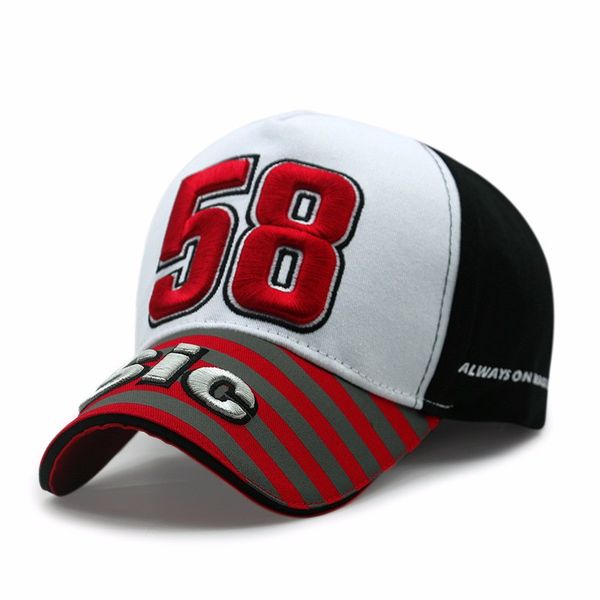

marco simoncelli motorsport cap moto italie 58 rijders baseball caps hoeden voor mannen leisure gorras snapback hats memento, Blue;gray