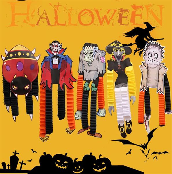 

halloween paper decoration diy pendant scarecrow pumpkin door curtain decoration party decoration event party supplies i390