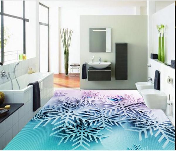 

pvc vinyl flooring bathroom creative snowflake 3d floor 3d pvc flooring waterproof