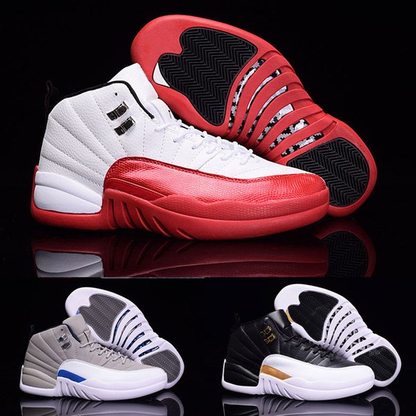 

2018 mens basketball shoes 12 12s taxi playoff black flu game cherry 12s xii men sneakers boots ing