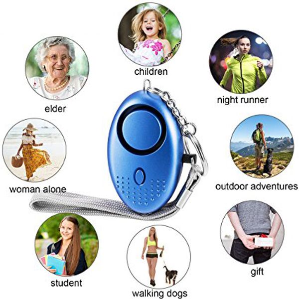 

130db Personal Security Alarm Keychain Safety Emergency Alarm with LED Light and SOS Emergency Alarm for Elders Women Kids