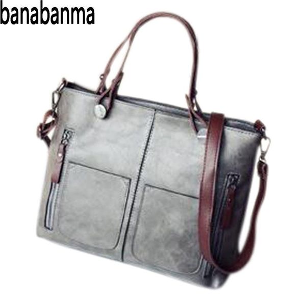 

banabanma women pu leather handbag fashionable retro satchel cross body bag portable single-shoulder bag handbags for women zk40