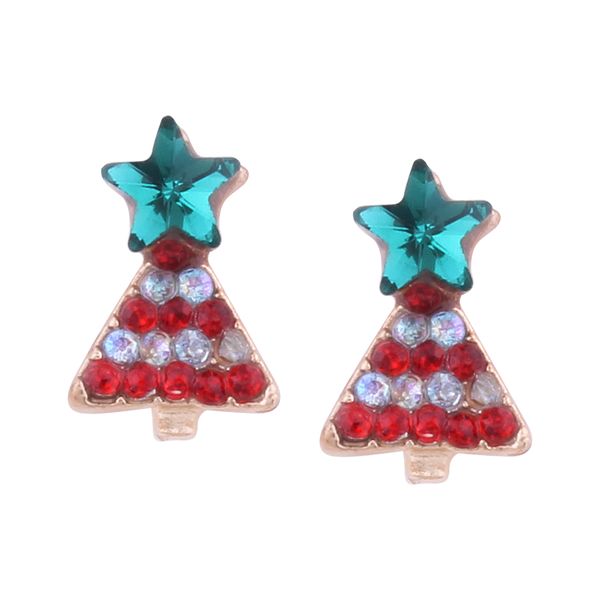 

santa claus garlands ear studs christmas tree bells earring christmas series gifts jewelry 2018 new women girl christmas accessories, Golden;silver