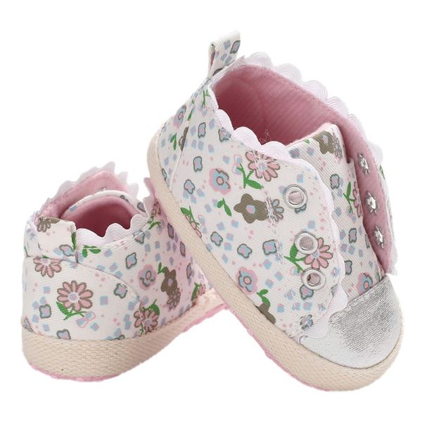

spring baby girls shoes soft sole anti-slip floral pattern crib shoes first walkers walking