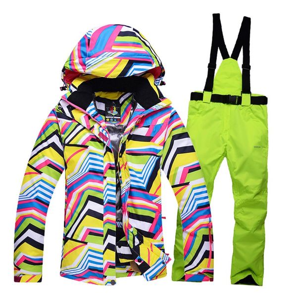

brand snow jackets women ski suit outdoor sports skiing jackets pants sets windproof winter thermal snowboarding hooded coat