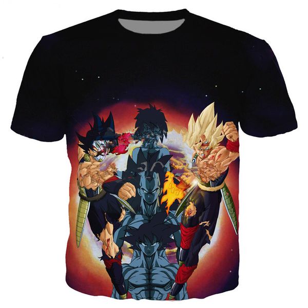 

anime dragon ball super saiyan women men new fashion summer funny 3d print crewneck casual t shirt tee q146, White;black