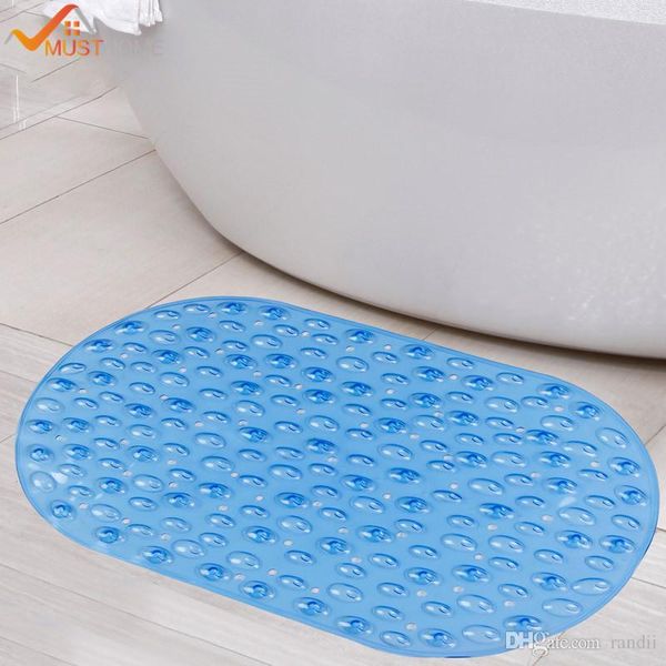 2019 39cmx69cm Non Slip Clear Pvc Bathtub Mat Pebbles Bath