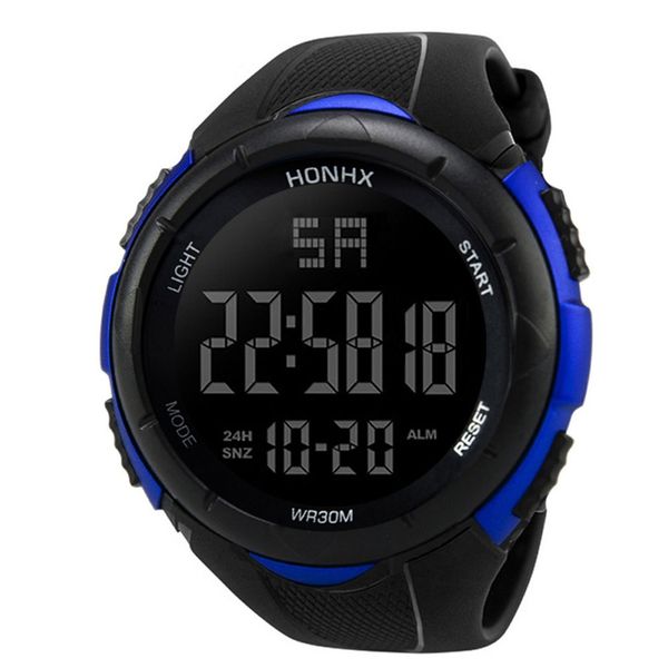 

50m waterproof digital watch casual outdoor led electronic digital watch relojes sports wristwatch gifts for men, Slivery;brown