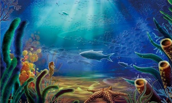 pavimento in vinile bagno Fantasy Ocean World pittura per pavimenti pavimenti 3d per soggiorno e camera da letto