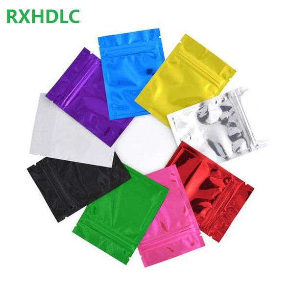 

200pcs/ lot 7.5*10cm multicolor zipper aluminum foil resealable valve pack ziplock bags grocery storage package pouches