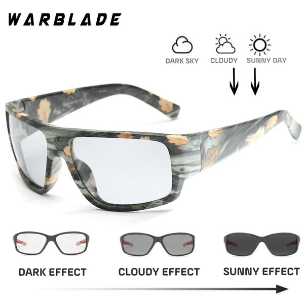 

pchromic sunglasses men polarized discoloration hd goggles male anti glare driving glasses brand design eyewear wbl, White;black