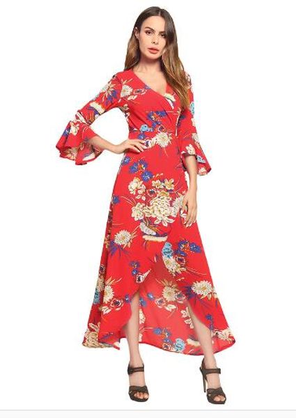 

верхнее качество женская мода сексуальная сторона платье bodycon рога рукав напечатаны шифон платья сексуальные платья sequins bodycon длинн, White;black