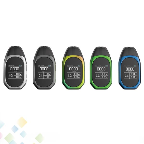 

Original Teslacigs TPOD Pod System Starter Kit with 2ml Refillable Pod 500mAh All-in-one Pen Style Tesla TPOD Ecig Kit DHL Free