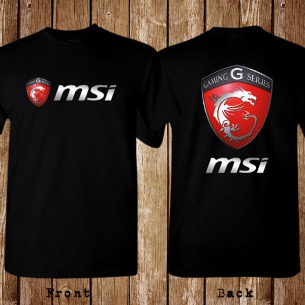 

msi gaming series logo size s-5xl t-shirt, White;black