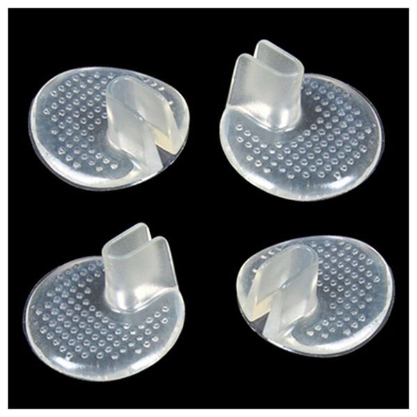 

2 pairs of flip flop sandals silicone shoe insoles gel pads cushion foot protector
