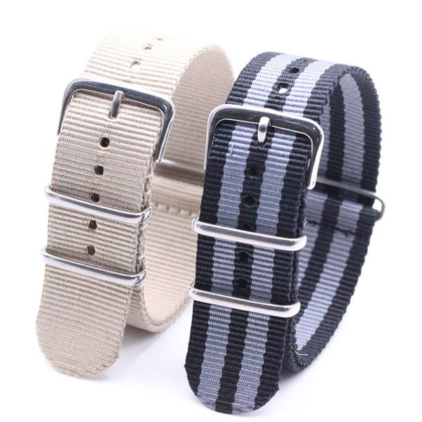 

18mm 20mm 22mm 24mm nato waterproof nylon strap watch band, Black;brown