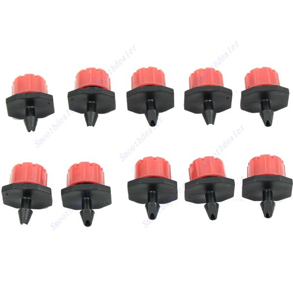 

20pcs garden irrigation misting micro flow dripper drip head 1/4'' hose