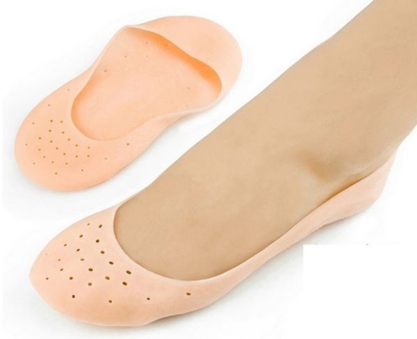 

50pairs/lot soft silicone gel moisturizing spa exfoliating sock pads for woman heel dry hard cracked skin provide moisturizer