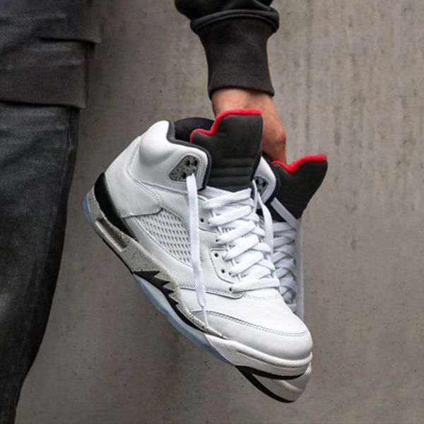 

cheap Hot Products shoes 5s Red Suede Blue Suede Men Basketball Shoes High Quality shoes 5s Men Training Sneaker Size Us 8-13