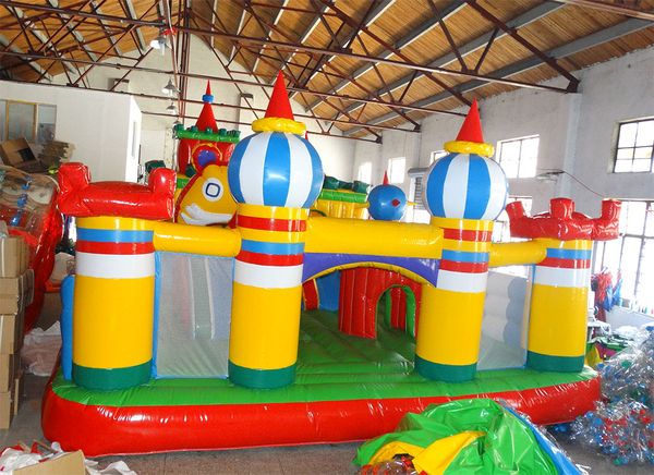 

популярные большой веселый город гигантские крытые игровые площадки надувной отказов дом и слайд комбо