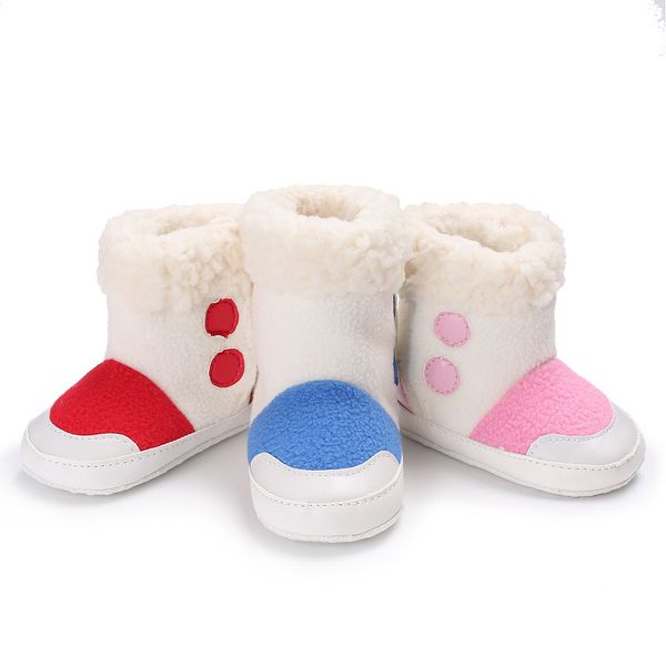 

baby snow boots sfot bottom cute non-slip wram winter boots for baby girls, Black;grey