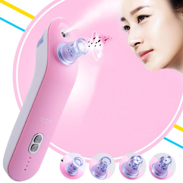 

2 electric vacuum suction blackhead acne removal diamond dermabrasion spray moisturizer facial shrink pores beauty machine