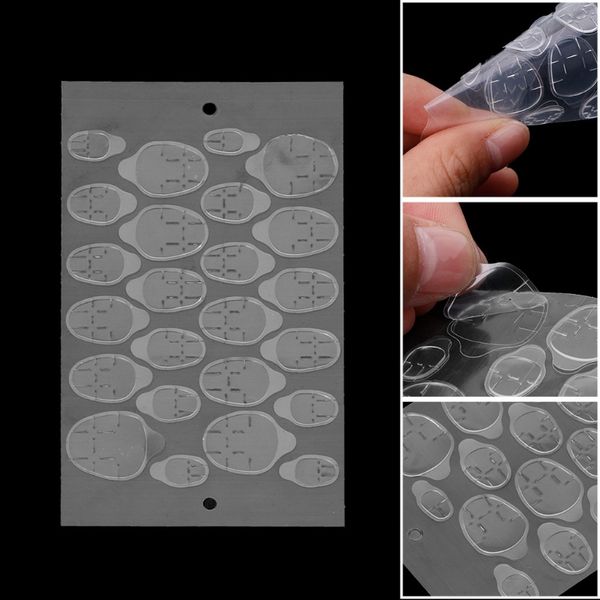 

24pcs/sheet plastic double sided pro self adhesive tabs for false nail tool, Red;pink