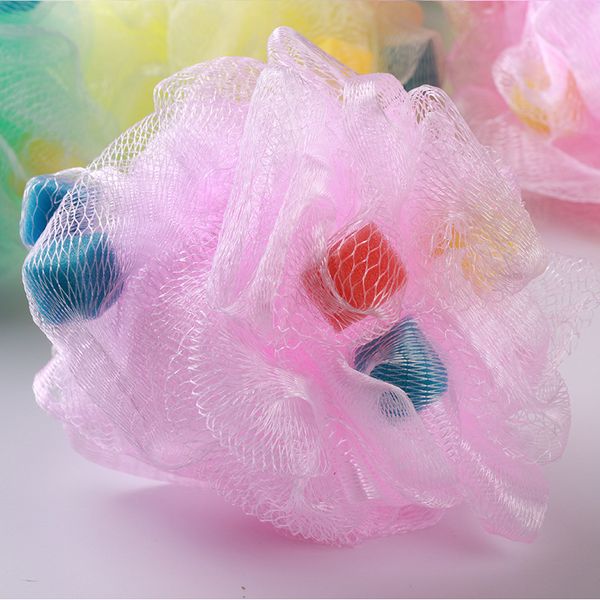 

soft bristles bath shower ball scrub skin massage shower feet rubbing back body clean brush spa massage clean sponge brush balls