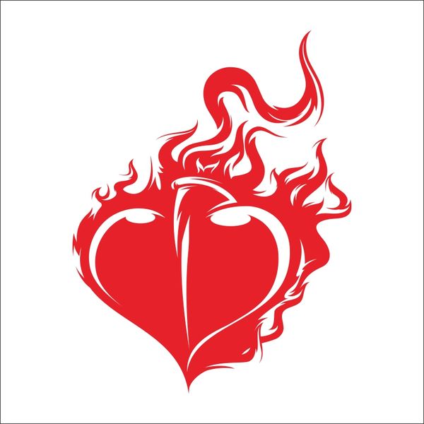 

chm love heart - sign logo motto quote symbol wall decal art sticker picture amor corazon regalo de boda etiqueta de lrh543