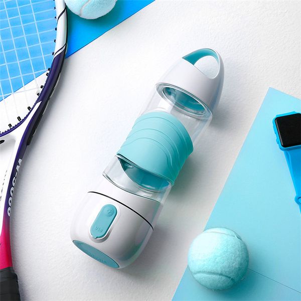

sports smart water bottle mist sprayer portable cool beauty spray bottle with sos led light t1i676