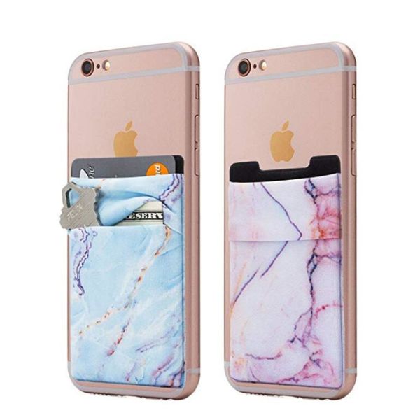 

2018 oem fabric mobile card holder,adhesive cell phone lycra 3m adhesive sticker business card holder wallet id credit card holder