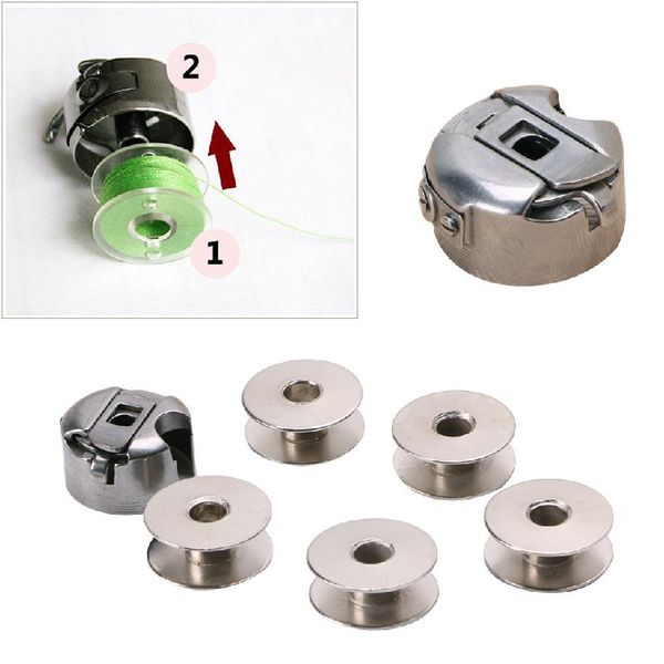 

6pcs 5 bobbin + 1 bobbin case set industrial sewing machine, Black