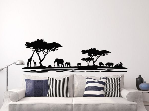 Safari Africa Forest Wall Decal Vinyl Wall Stickers For Living