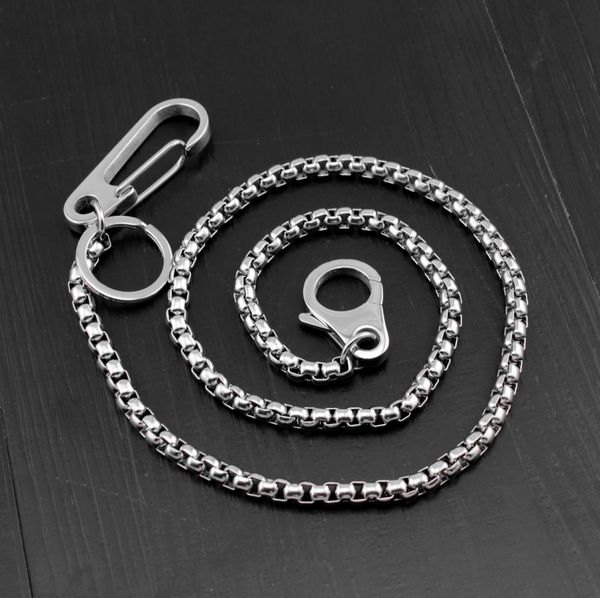 

20"28" 316l stainless steel mens biker rocker punk wallet chain, Black