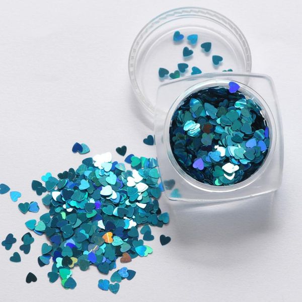

7g mixed heart thin nail art glitter paillette nail tipgel polish decoration y504, Silver;gold