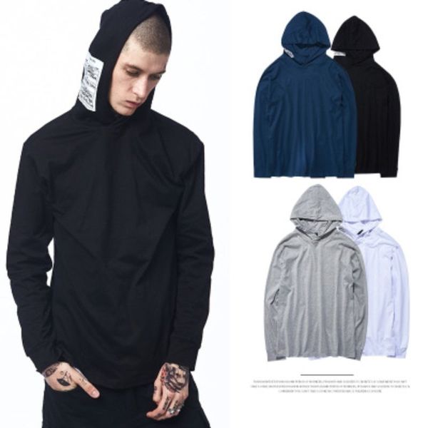 

четыре цвета мульти-размер новый прилив бренд повседневная спорт тонкий английское слово патч с капюшоном с длинными рукавами мужская футбол, White;black