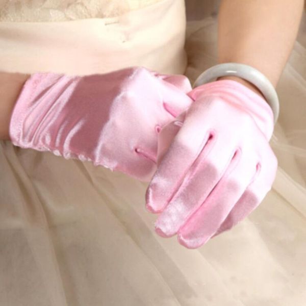 

Colorful bridal hort glove women lady dance performance wear glove wedding party dre decoration
