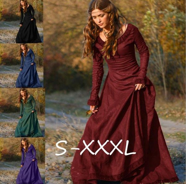

dresses for womens clothes fashion dress 2018 vintage medieval victorian long sleeve ball gown renaissance gothic women dress, Black;gray