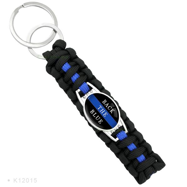 

man deputy daughter son dad mom sister wife aunt grandma husband survival paracord key rings keychains key chains, Silver
