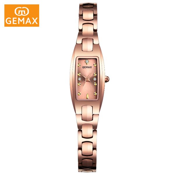 

new emax tungsten steel bracelet watch women luxury ladies watch creative girl quartz wristwatch clock, Slivery;brown