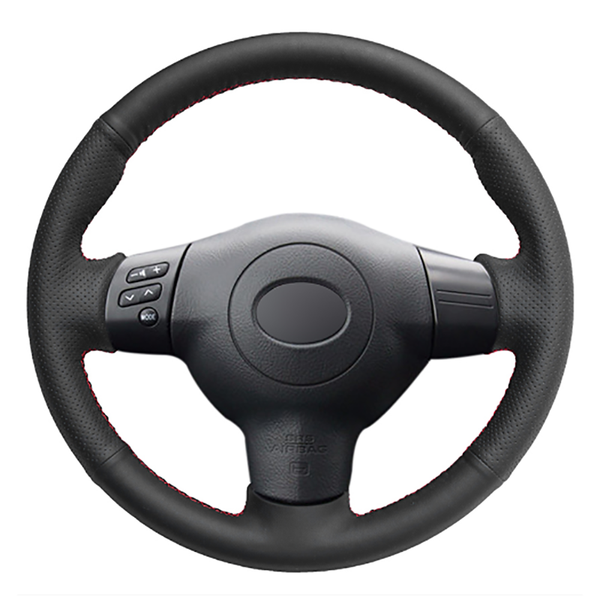 

leather steering wheel hand-stitch on wrap cover for toyota corolla 2004-06