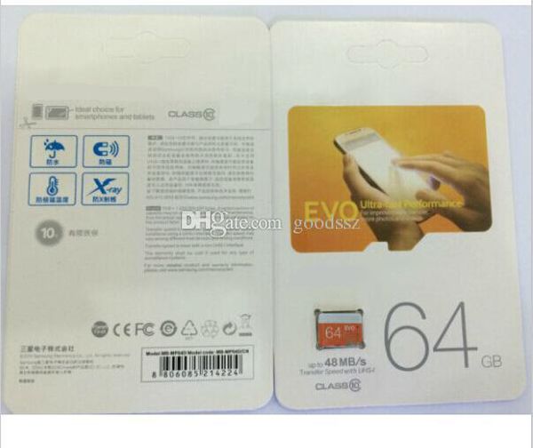 Gelbe EVO 64 GB Speicherkarte Klasse 10 UHS-1 Transflash TF