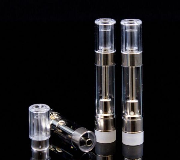 

1ml cartridge ceramic vaporizer tank 510 thread M6T glass atomizer glass drip tip co2 oil vaping cartridge open vape vaporizer 2018