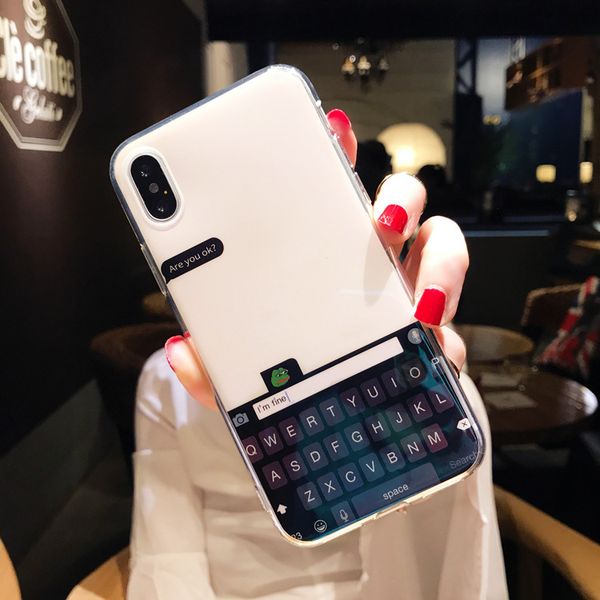 Großhandel Luxus Bule Ray Licht Tastatur Spiegel Fällen für iPhone X 6 6S Plus Fall Silikon Weiche TPU Telefon Abdeckung für iPhone 7 8 Plus