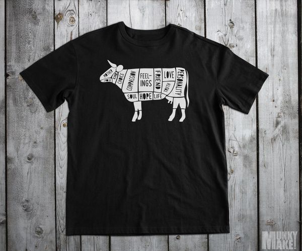

summer fashion happy cow vegan t shirt all sizes vegetarian animal rights protest summer men clothing, White;black